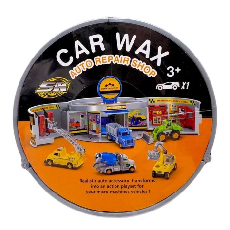 Паркинг "Автомастерская" с металлической машинкой (КОМАНДА СТРОИТЕЛЕЙ)