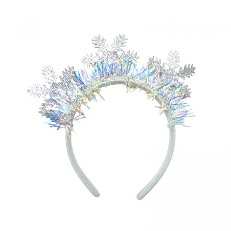 Новогодние обручи три снежинки 19 см