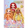 Розмальовка з кольоровим контуром Rainbow High: Bright crystals зі стікерами