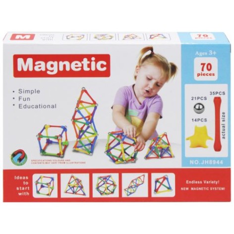Магнітний конструктор "Magnetic", 70 елементів