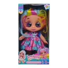 Кукла "Lovely Doll", 22 см, подсветка, веселая песенка (радужная)