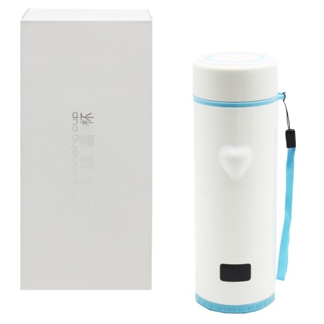 Термос "Heart Sensing Cup LED" 360 мл (голубой)