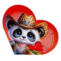 Открытка поздравительная "Валентинка" 15,1х8,2 см.