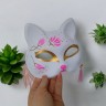 Маска Кіцуне Японська Лисиця рожева