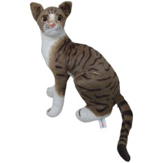Мягкая игрушка Большая кошка, коричневая 37 см