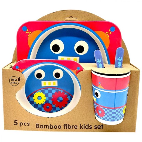 Набор детской бамбуковой посуды (РОБОТ)