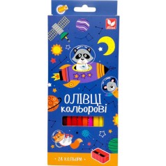 Карандаши цветные трехгранные + стругачка – 24 цвета