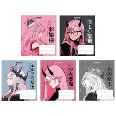 Зошит 18 арк., кл., софт тач + УФ лак, Kite Anime