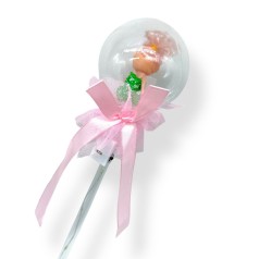 Светящаяся палочка с куклой (розовая)