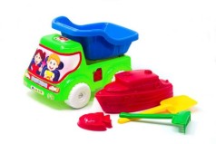 Машинка самоскид №4 + кораблик зелений