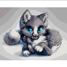 Картина по номерам "Аниме-котенок" ★★★