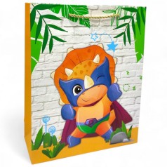 Пакет подарунковий, 32х26х10 см, ДИНОЗАВРИ (ВИД 4)