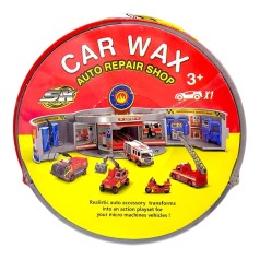 Паркинг "Автомастерская" с металлической машинкой (КОМАНДА ПОЖАРНЫХ)