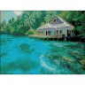 Алмазная мозаика (картина) "Яркий остров" 30х40 см