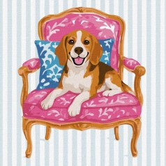 Картина по номерам "Бигль" 40x40см