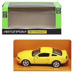Машинка металлическая "Автопром: Ford Mustang GT-2", желтый