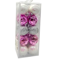 Новогодние украшения, 20 штук, шарики, D=5 см, в слюде