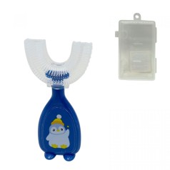 Детская зубная щетка-капа в футляре (СИНЯЯ)
