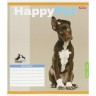 Тетрадь ЦВЕТНАЯ на 18 листов КЛЕТКА "HAPPY PET" (20 ШТ)