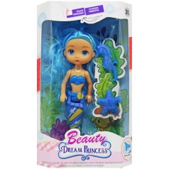 Кукла "Русалочка", 18 см, голубая
