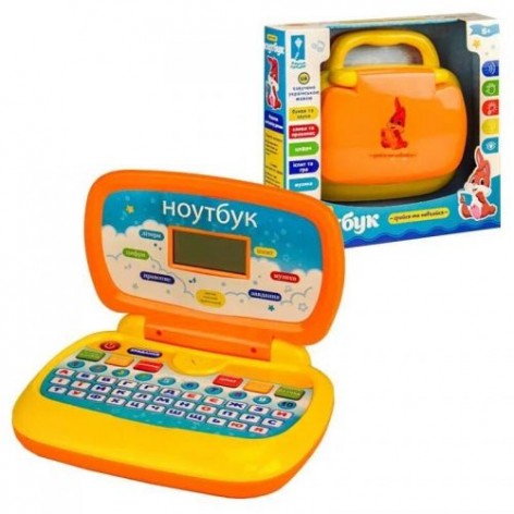 Уцінка. Інтерактивна іграшка "Дитячий ноутбук", укр - подряпини на кришці ноутбука