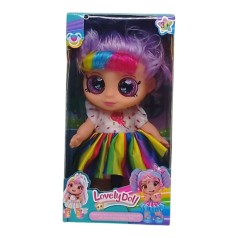 Кукла "Lovely Doll", 22 см, подсветка, веселая песенка (сиреневая)