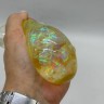 Сквиш антистресс "Куб льда перламутровый" 5cm (ЖЕЛТЫЙ)