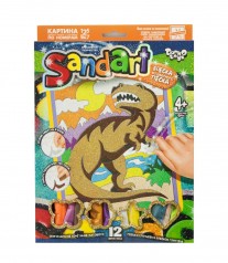 Фреска из цветного песка "Sandart" Тираннозавр SA-01-08