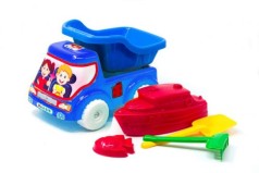 Машинка самоскид №4 + кораблик синій