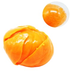 Антистрес мандарин зі шкіркою та листочком пінний ( Помаранчевий)