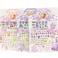 Аксесуари для дівчат (наліпки на нігті, стрази), мікс видів