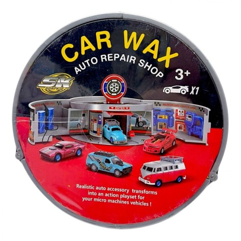 Паркинг "Автомастерская" с металлической машинкой (КОМАНДА ГОНЩИКОВ)