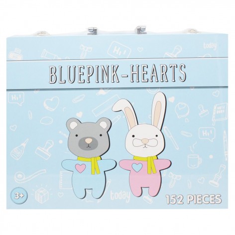 Набір для малювання "Bluepink hearts", синій