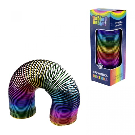 Пружинка "Радуга" Yabba Dabba 2 цвета микс, р-р 5*5*15см, короб.5,3*5,3*15,5 см