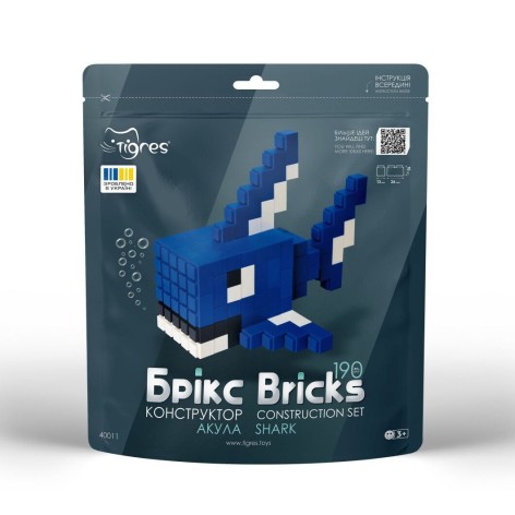 Конструктор "Брікс: акула", 190 дет
