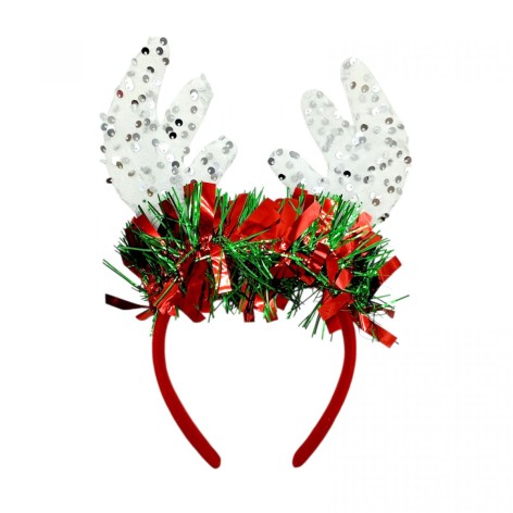 Новогодний обруч веселый олень 27 см