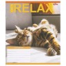 Тетрадь ЦВЕТНАЯ на 18 листов КЛЕТКА "RELAX CATʼS" (20 ШТ)