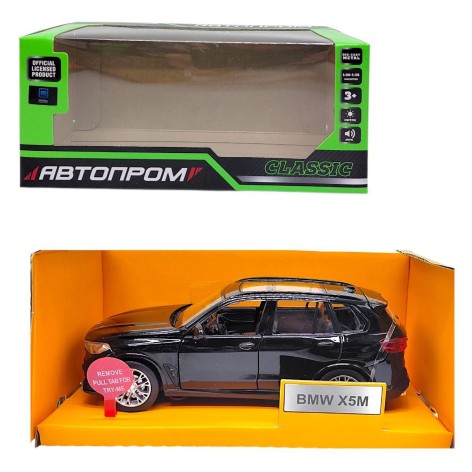 МАШИНА АВТОПРОМ (металлическая) 1:32 BMW X5M (ЧЕРНАЯ)