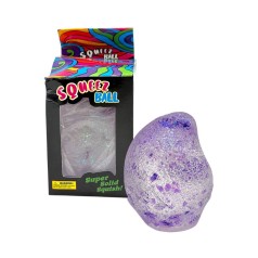 Сквиш антистресс "Капля воды с фигурными блестками" 7cm (фиолетовый)