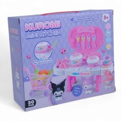 Кухня аніме Kuromi - плита на батарейках, візок, посуд, фігурка, в коробці