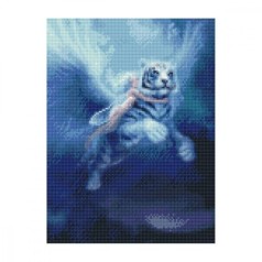 Алмазная мозаика "Девушка с тигром"