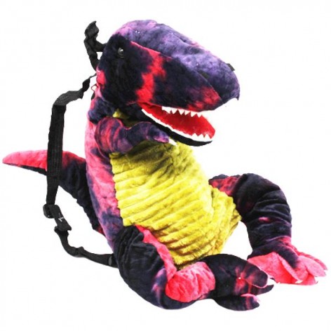 М'яка іграшка-рюкзак "Дінозавр: Ті-Рекс", чорно-рожевий