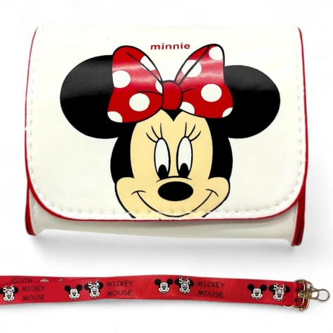 Сумочка лакированная Минни Маус, 11,5 см (БЕЛАЯ)