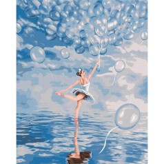 Картина по номерам "Голубая балерина" ★★★★