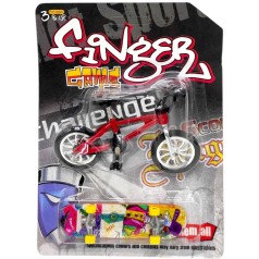 Пальчиковий скейт та велосипед Швидкість 10,5 см (ЧЕРВОНИЙ)