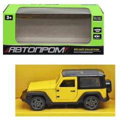 Машинка металлическая "Автопром: Джип Wrangler", желтый