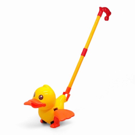 Каталка з ручкою каченя (ЖОВТА)