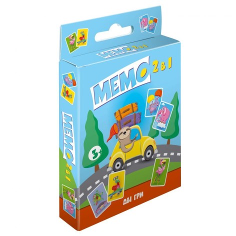 Игра детская настольная «Мемо 2 в 1», укр