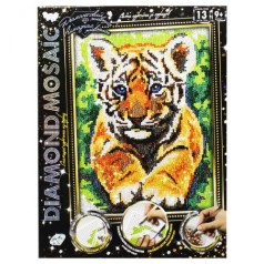 Алмазная живопись "DIAMOND MOSAIC. Тигренок"