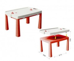Пластиковий стіл з насадкою для аерохокею (червоний)